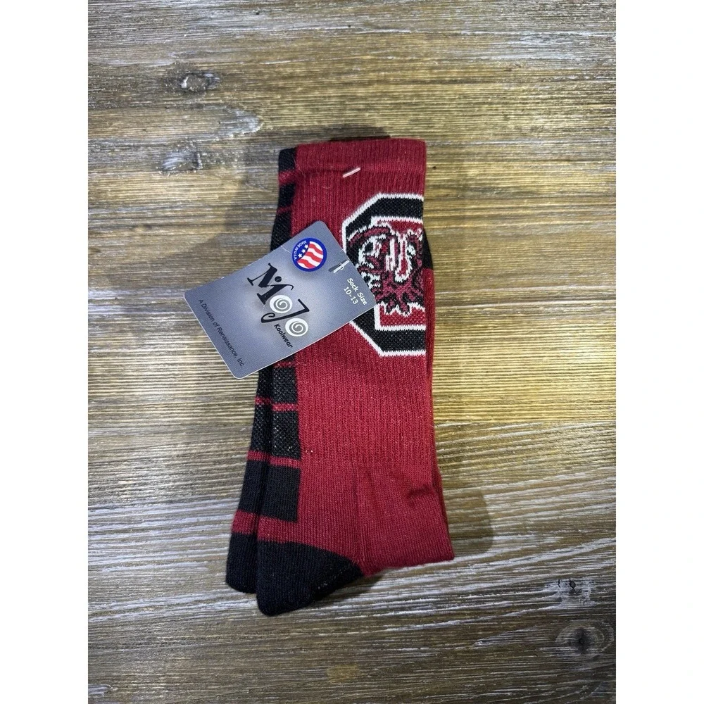 MJO Koolwear South Carolina Gamecocks Crew Socks Men's Size 10-13 NWT